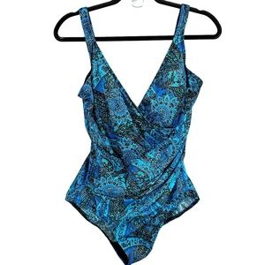 Miraclesuit Paisley Wrap One Piece Swimsuit